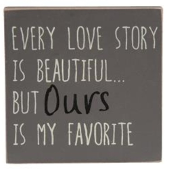NWT Love Story Square Block Decor - Picture 2 of 4